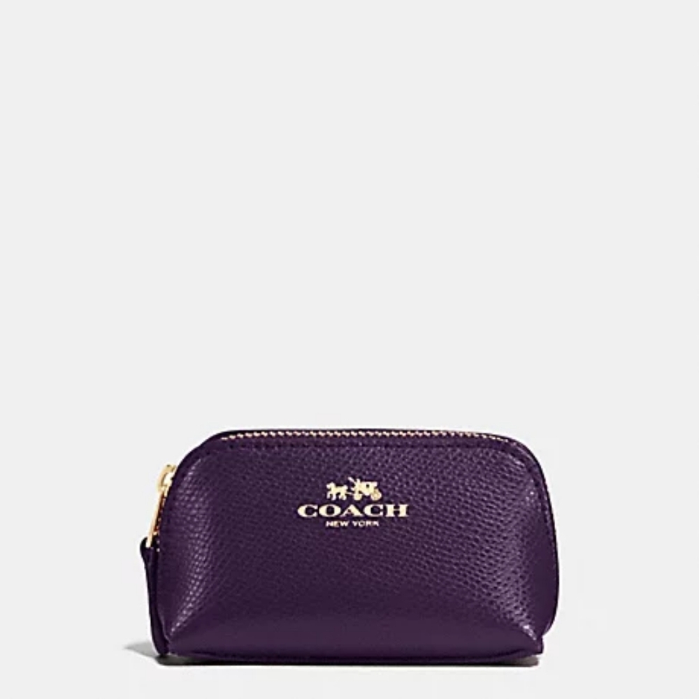 COACH F53384 COSMETIC CASE 9 IN CROSSGRAIN LEATHER